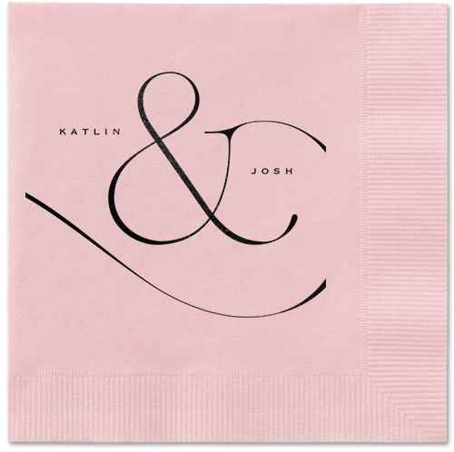 Elegant Embellishment Napkin, Black, Blush, Black