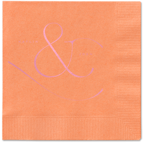 Elegant Embellishment Napkin, Pink, Coral