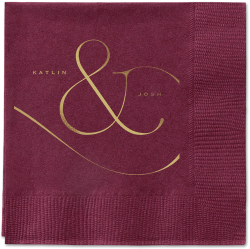 Elegant Embellishment Napkin, Yellow, Berry