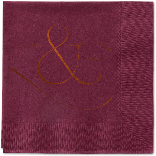 Elegant Embellishment Napkin, Brown, Berry
