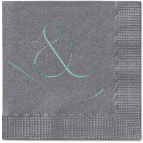 Elegant Embellishment Napkin, Green, Pewter, Sage