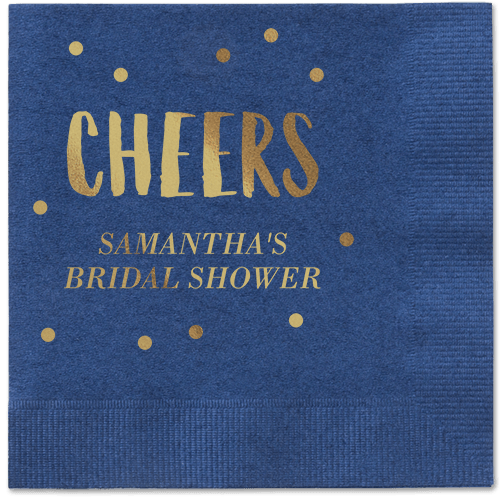 Bubbly Brunch Napkin, Yellow, Navy, Gold