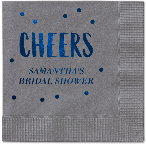 Bubbly Brunch Napkin, Blue, Pewter, Midnight