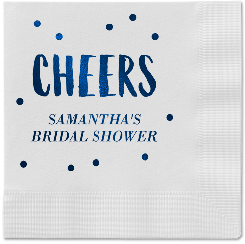 Bubbly Brunch Napkin, Blue, White