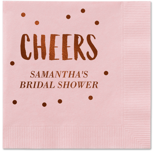 Bubbly Brunch Napkin, Brown, Blush, Mocha