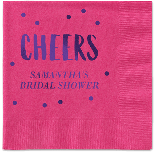 Bubbly Brunch Napkin, Purple, Magenta, Purple