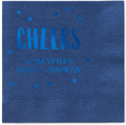 Bubbly Brunch Napkin, Blue, Navy, Royal