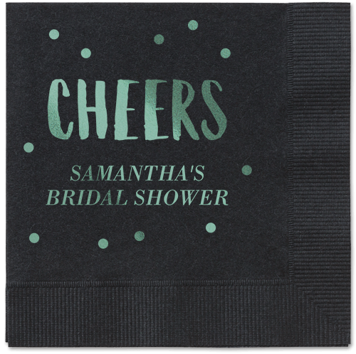 Bubbly Brunch Napkin, Green, Black