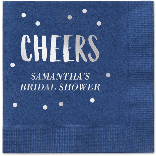 Bubbly Brunch Napkin, Grey, Navy