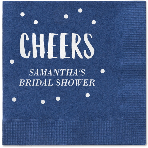 Bubbly Brunch Napkin, White, Navy, White
