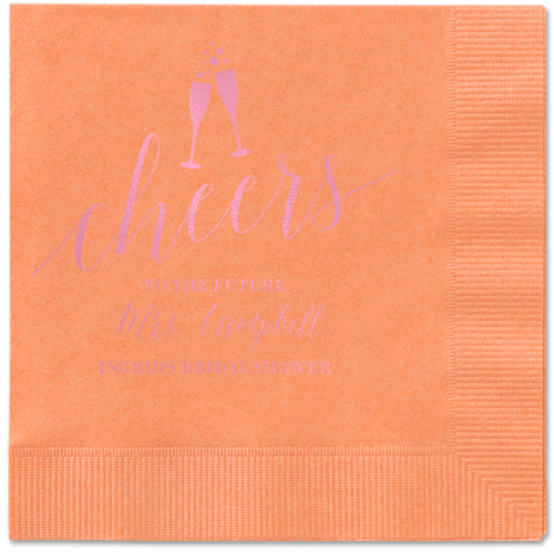Gleaming Hooray Napkin, Pink, Coral
