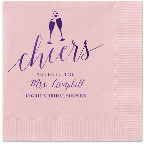 Gleaming Hooray Napkin, Purple, Blush, Purple