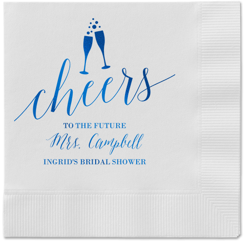 Gleaming Hooray Napkin, Blue, White, Royal