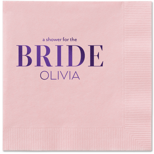 Watercolor Flowers Napkin, Purple, Blush, purple