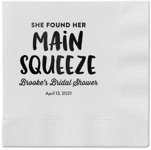 Main Squeeze Napkin, Black, White, black