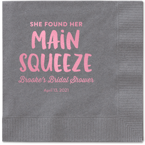 Main Squeeze Napkin, Pink, Pewter