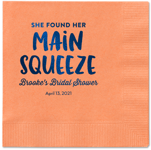 Main Squeeze Napkin, Blue, Coral, midnight