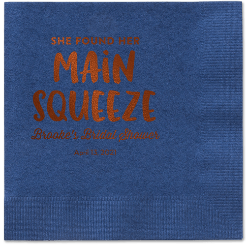 Main Squeeze Napkin, Brown, Navy, mocha