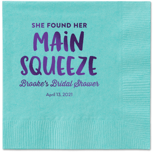 Main Squeeze Napkin, Purple, Aqua, purple