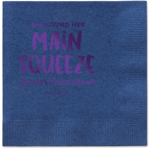 Main Squeeze Napkin, Purple, Navy