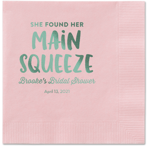 Main Squeeze Napkin, Green, Blush