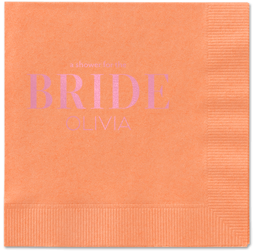 Watercolor Flowers Napkin, Pink, Coral, blush