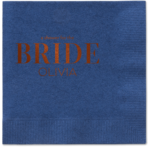 Watercolor Flowers Napkin, Brown, Navy, mocha