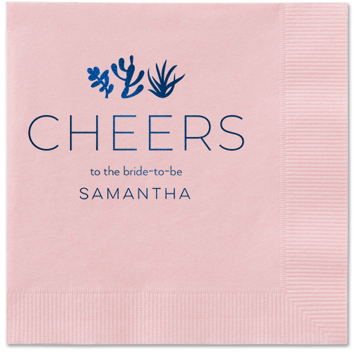 Desert Greenery Napkin, Blue, Blush