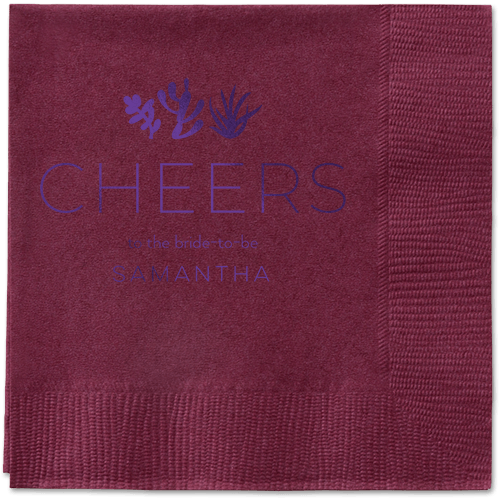 Desert Greenery Napkin, Purple, Berry