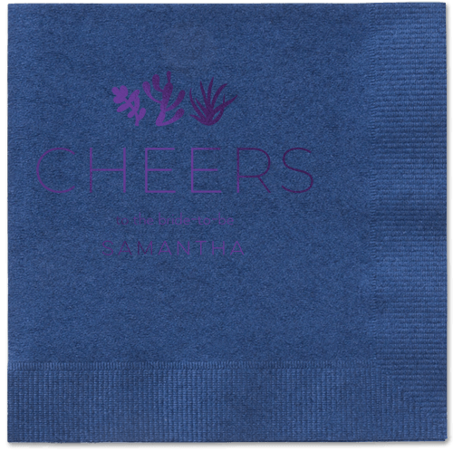 Desert Greenery Napkin, Purple, Navy