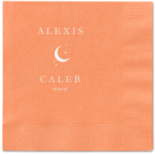 Celestial Union Napkin, White, Coral, white