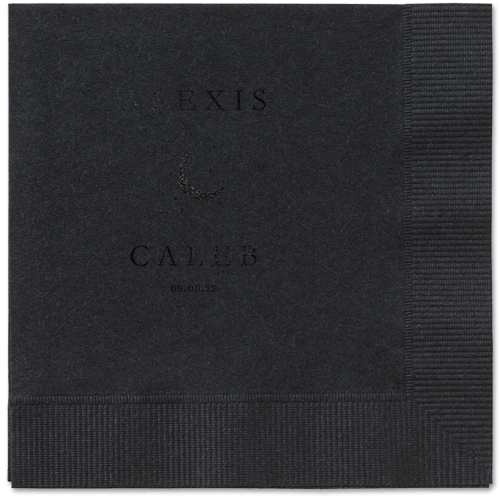 Celestial Union Napkin, Black, Black, black