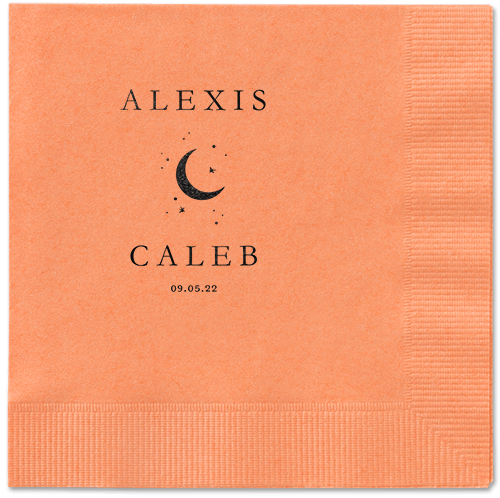 Celestial Union Napkin, Black, Coral, black