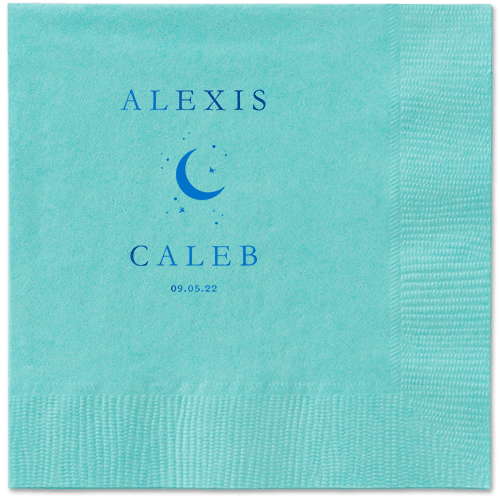 Celestial Union Napkin, Blue, Aqua, royal