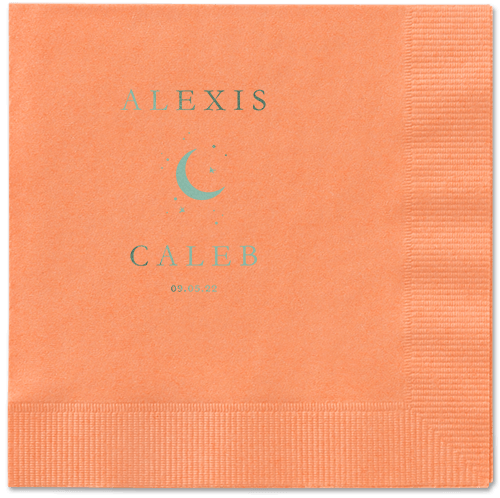 Celestial Union Napkin, Green, Coral