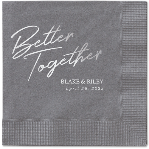 Improved Together Napkin, Grey, Pewter