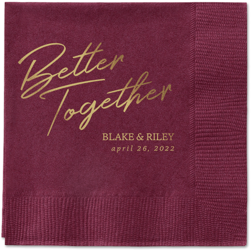 Improved Together Napkin, Yellow, Berry