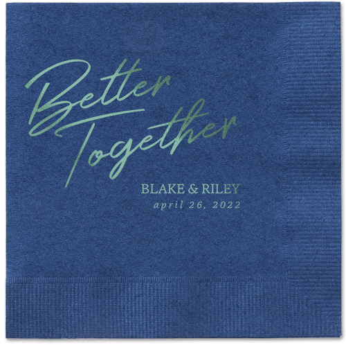 Improved Together Napkin, Green, Navy, sage