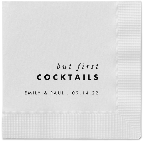 But First Napkin, Black, White, black