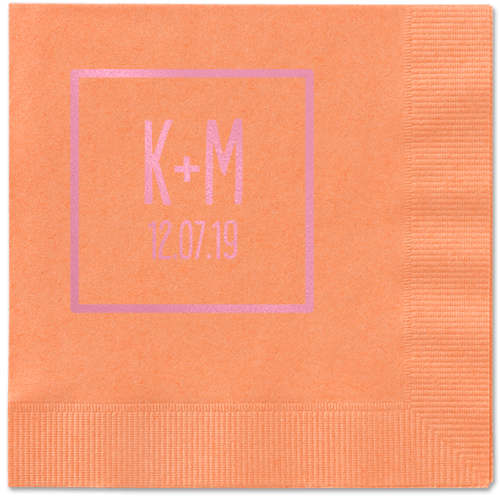 Boxed Bliss Napkins, Pink, Coral, Blush