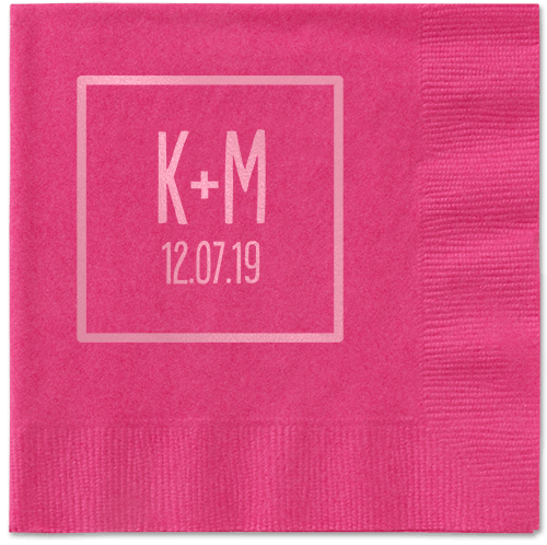 Boxed Bliss Napkins, Pink, Magenta
