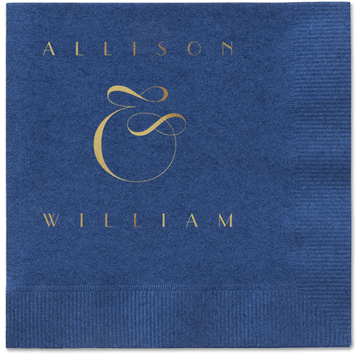 Nouveau Connection Napkin, Yellow, Navy, gold