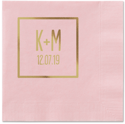 Boxed Bliss Napkins, Yellow, Blush, Gold