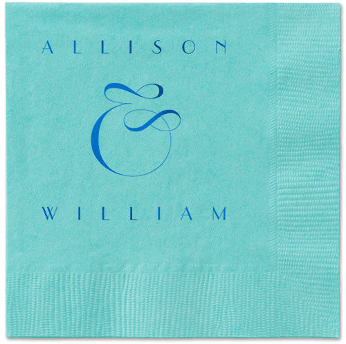 Nouveau Connection Napkin, Blue, Aqua