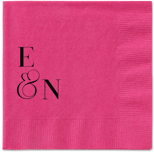 Arched Rehearsal Napkin, Black, Magenta