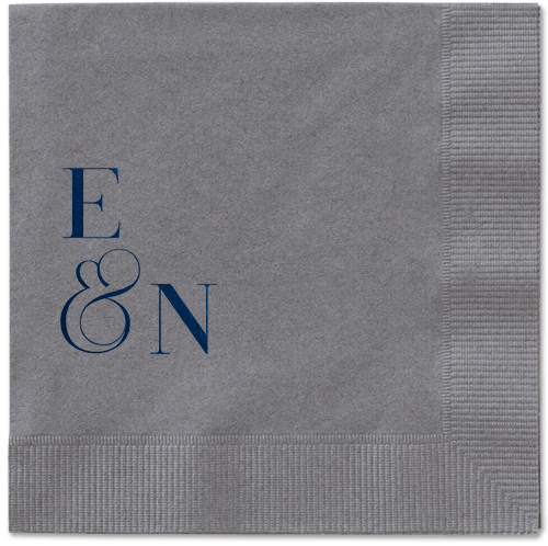 Arched Rehearsal Napkin, Blue, Pewter