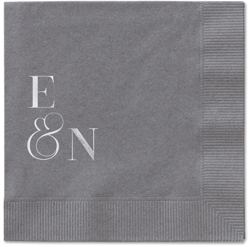 Arched Rehearsal Napkin, Grey, Pewter