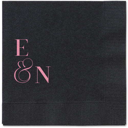 Arched Rehearsal Napkin, Pink, Black