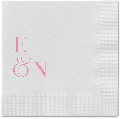 Arched Rehearsal Napkin, Pink, White