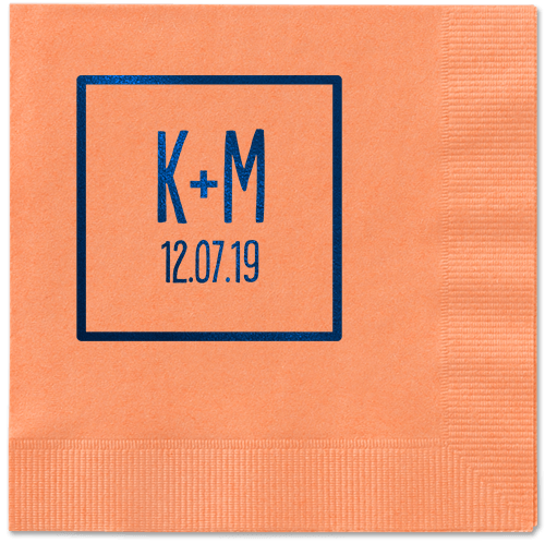 Boxed Bliss Napkins, Blue, Coral, Midnight